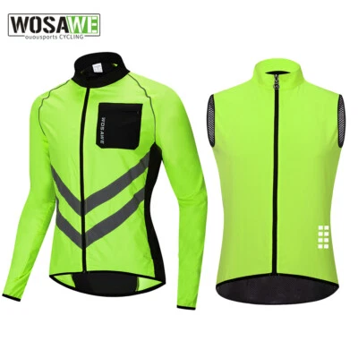 WOSAWE Men's Cycling Vest Reflective Jackets Windproof Breathable Bike Gilets - Image 1 of 4