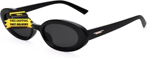 Retro Oval Sunglasses for Women - 90S Small Sun Glasses Trendy Shades ⭐️⭐️⭐️⭐️⭐️ - Picture 1 of 5