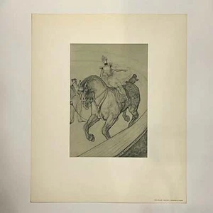 "Bareback Rider", Henri de Toulouse-Lautrec Zirkuszeichnung, fein - Bild 1 von 2