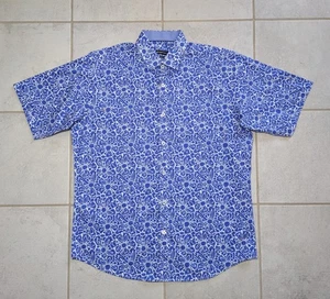 Bugatchi Herren Medium Hemd Classic Fit Knopfleiste Kurzarm Baumwolle Blumen - Bild 1 von 6