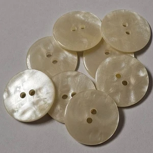 6 Piezas Botones Botón Plástico 23mm 2,3cm Beige Nácar Colores Alta Calidad - Imagen 1 de 4