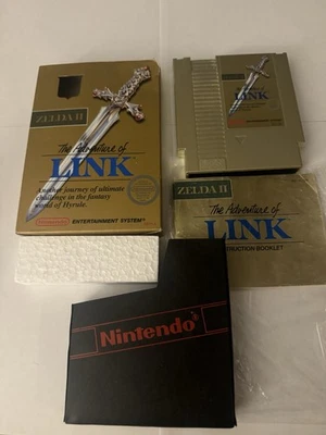 Zelda II: The Adventure of Link Gold (Nintendo NES, 1988) CIB - Tested And Works - Image 1 of 4