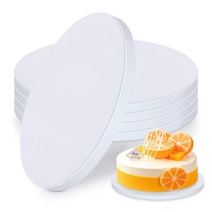 (5 Pezzi) Sottotorta Tondo 25 cm x 12 mm di Spessore, Vassoio Torta Rotondo Bian - Foto 1 di 7