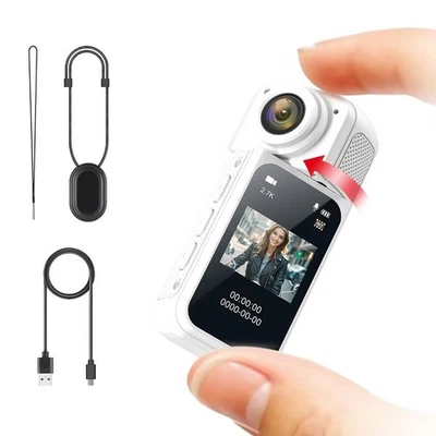 4K Thumb Action Camera with 1 47 Inch HD Display & Magnetic Mount for Vlogging - Image 1 of 4