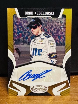 Brad Keselowski 2018 Panini Certified Signatures Auto Gold 7/25 NASCAR Card - Image 1 of 2