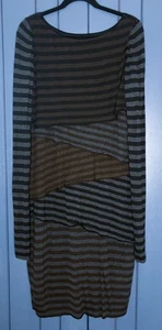 Abito Joseph Ribkoff a righe a strati L XL stravagante fata grunge nucleo goblin - Foto 1 di 5