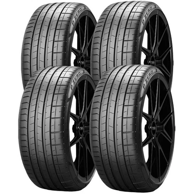 (QTY 4) 225/35R20 Pirelli P-Zero PZ4 Luxury Run Flat 90Y XL Black Wall Tires - Image 1 of 4
