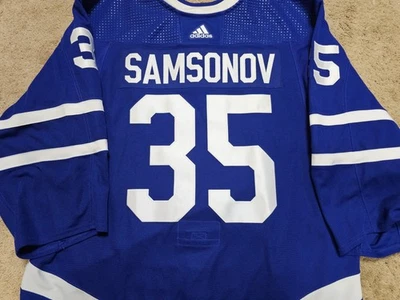 ILYA SAMSONOV 23'24 Toronto Maple Leafs Photomatched PO Game Worn Hockey Jersey - Image 1 of 4