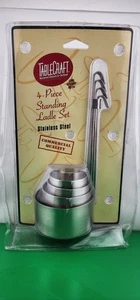 Set mestolo misurino tablecraft acciaio inox manico lungo vintage commerciale HTF - Foto 1 di 16