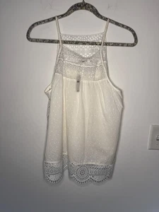 Gap Optic weißes Häkel-Tanktop Damen neu mit Etikett Größe Large - Bild 1 von 4