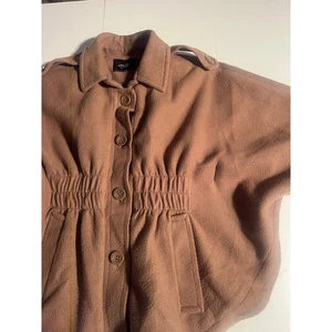 Vintage jacket, Poncho Cape Batwing, Brown Fleece Y2k - Picture 1 of 6