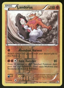 Pokemon Tcg Landorus [Reverse Holo] #85 Pokemon Legendary Treasures LP - Picture 1 of 2