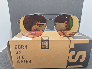 NUEVO Gafas de sol polarizadas Costa Del Mar CANAVERAL negro satinado/dorado espejo vidrio - Imagen 1 de 21