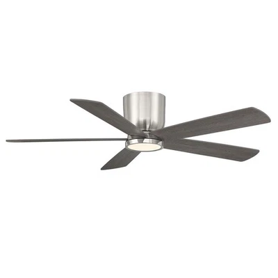 HDC Britton 52" Brushed Nickel Indoor Ceiling Fan LED Light Kit w/Remote - Image 1 of 4