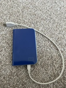 Western Digital My Passport 320GB External HDD USB 2.0 Blue Tested Works Mac/Win - Picture 1 of 3