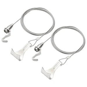 2Pcs Adjustable Picture Hanging Wire Kit 3 m x 1.5mm Hanging Rope with S Hooks - Picture 1 of 5
