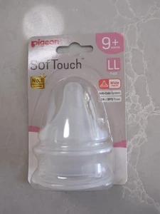Pigeon SofTouch Teat LL 9+ Months (2 Pack) Wide Neck BPA Free Y-cut - Picture 1 of 4