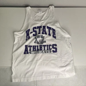 Vintage Fruit of the Loom Kansas State Shirt uomo XL canotta senza maniche NCAA - REGGISENO - Foto 1 di 8