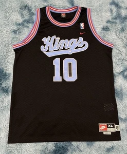 Nike Mike Bibby Kings Jersey Men XL Sacramento NBA Vintage Black Stitch Swingman - Picture 1 of 7