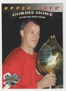 1992-93 Upper Deck Gordie Howe Heroes #23 Six-time Hart Trophy Winner - Picture 1 of 2