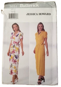Butterick Pattern 5031 Misses' Wrap Front Easy Dress Collar Tie Sizes 6 8 10 - Picture 1 of 5
