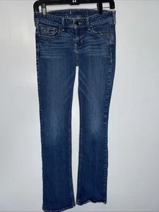 Jeans vintage Hollister Y2K rari denim vita bassa elasticizzato lavaggio medio 3R - Foto 1 di 10