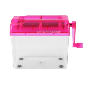 (pink) A6 Mini Manual Paper Cut Shredder Für Office Home School CU - Afbeelding 1 van 3