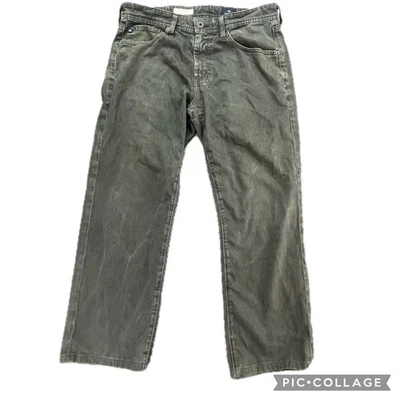 Pantalones rectos ajustados AG Adriano Goldschmied The Matchbox verde oliva para hombre 32 Foto 1 de 4