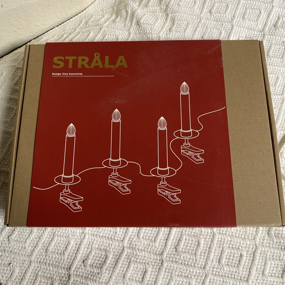 IKea STRALA LED Lighting Chain With 24 Lights Candle Shaped 405.025.42