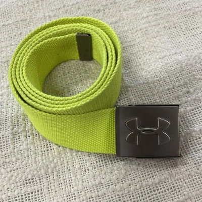 Under Armour Neon Green/Yellow Web with Gray Buckle Men’s Belt - Image 1 of 4