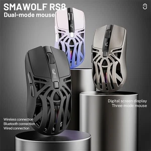 SMAILWOLF Gaming Mouse Bluetooth Wireless Three-mode Lightweight Hollow Desig FD - Photo 1/15