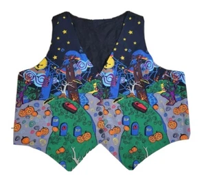 Basic Editions Plus Halloween Vest 2x Teach Spooky Holiday Party Womens Cute - Picture 1 of 6