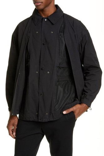 COACH Giacca da allenatore a strati in twill REMI RILIEVO $580 nuova con etichetta