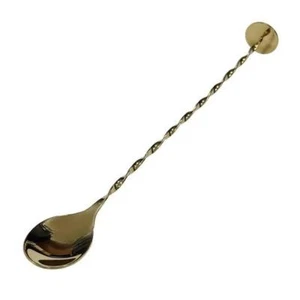 Beaumont Gold Plated Cocktail Spoon with Masher - Picture 1 of 2