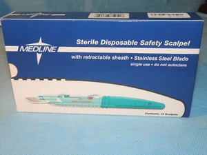 Medline MDS15310 Size #10 safety scalpel, box of 10 - Picture 1 of 2