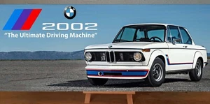 Handmade Exclusive Canvas 1970s BMW 2002 ti 12'' x 30'' x 1.5inch wall art - Picture 1 of 2