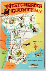 CARTOLINA DELLA CONTEA DI WESTCHESTER NEW YORK - Foto 1 di 2