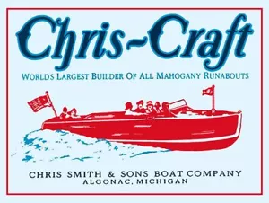 Chris-Craft Runabouts Metal Advertising Sign - Picture 1 of 1