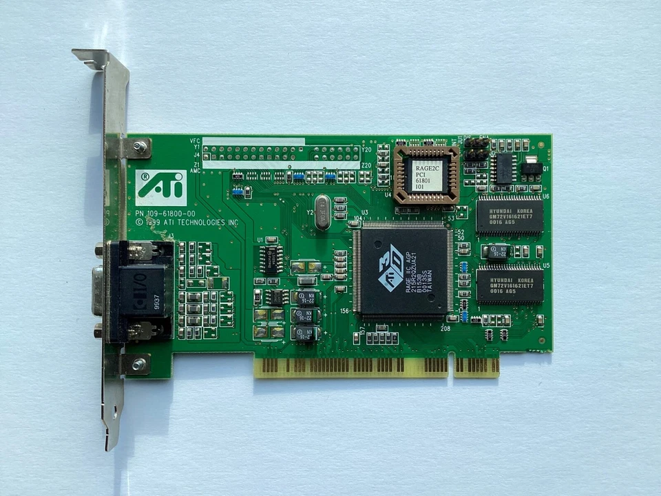 ATI Rage IIC PCI VGA 4MB Full Height Graphics Card 109-61800-00 1026180201 - Image 1 of 1