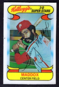 1978 Kellogg's 3-D Super Stars #28 Garry Maddox Philadelphia Phillies NRMT *cc