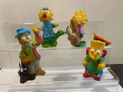 Die Simpsons 4 x Stopfen Figur 1990 Set: Bart, Homer, Lisa und Maggie - Bild 1 von 3