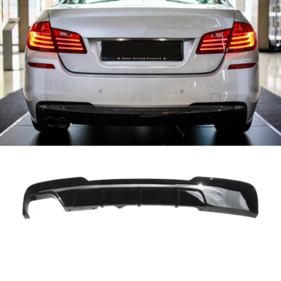 Fits 11-16 F10 5 Series 528i MP Style Rear Bumper Lip Diffuser Gloss Black - Image 1 of 4