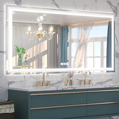 Ultra Bright LED Bathroom Mirror Anti-fog Adjustable Color Temperature w AU Plug - image 1 of 4