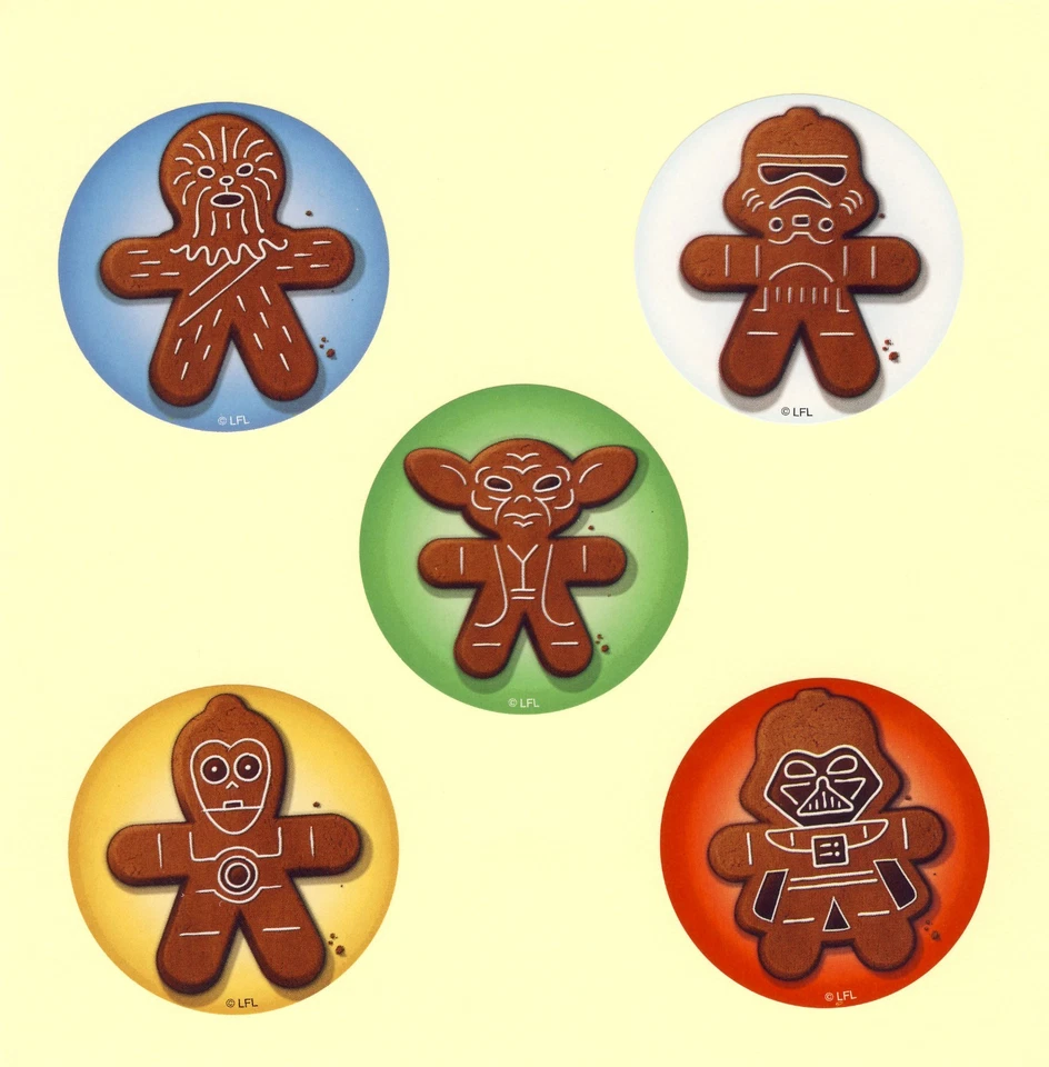 15 Star Wars Gingerbread - Christmas Holidays - Large Stickers - Party Favors  - Image 1 of 1