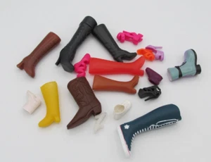 Barbie and Friends Shoe Lot Mismatch Single Boots Heels Tennis Shoes - Picture 1 of 4