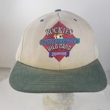 Vintage Colorado Rockies Hat Snapback National League Wild Card Champions 1996