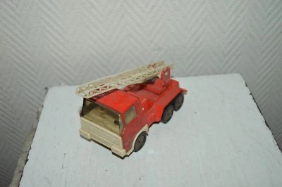 CAMION POMPIER  TOLE  JOUSTRA  16 CM  VINTAGE  1970/1980 FIRE TRUCK FRANCE  Foto 1 de 4