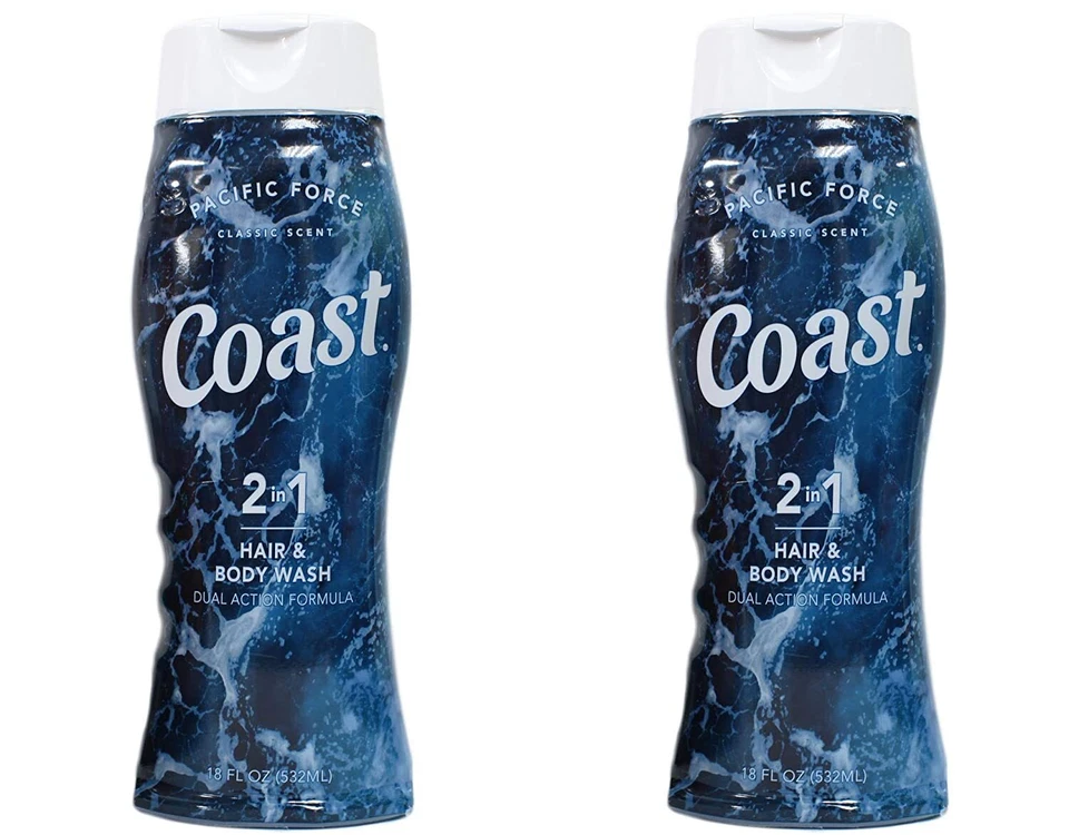 2 x Coast Classic Scent 男女通用头发和沐浴露 - 18 液量盎司 (2x18 盎司) — 第 1/1 张图片