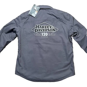 Harley Davidson 120th Anniversary Gray Operative Riding Shirt Jacket Size XL - Picture 1 of 12