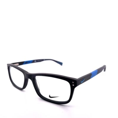 Gafas Nike 7237 011 Mate Negro Azul 52-17mm Nuevas 100% Auténticas Con Estuche Foto 1 de 3